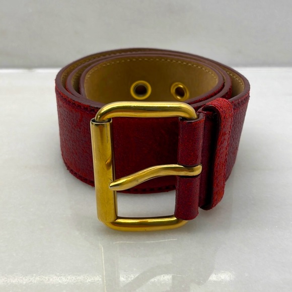 Red Leather Miu Miu Belt - Picture 1 of 7